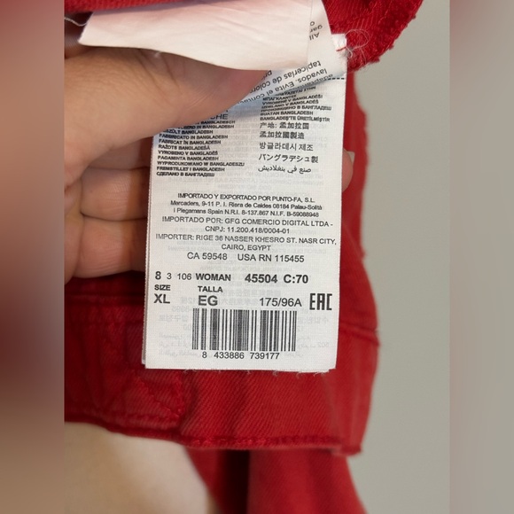 Mango Red Denim Jacket - Picture 10 of 12